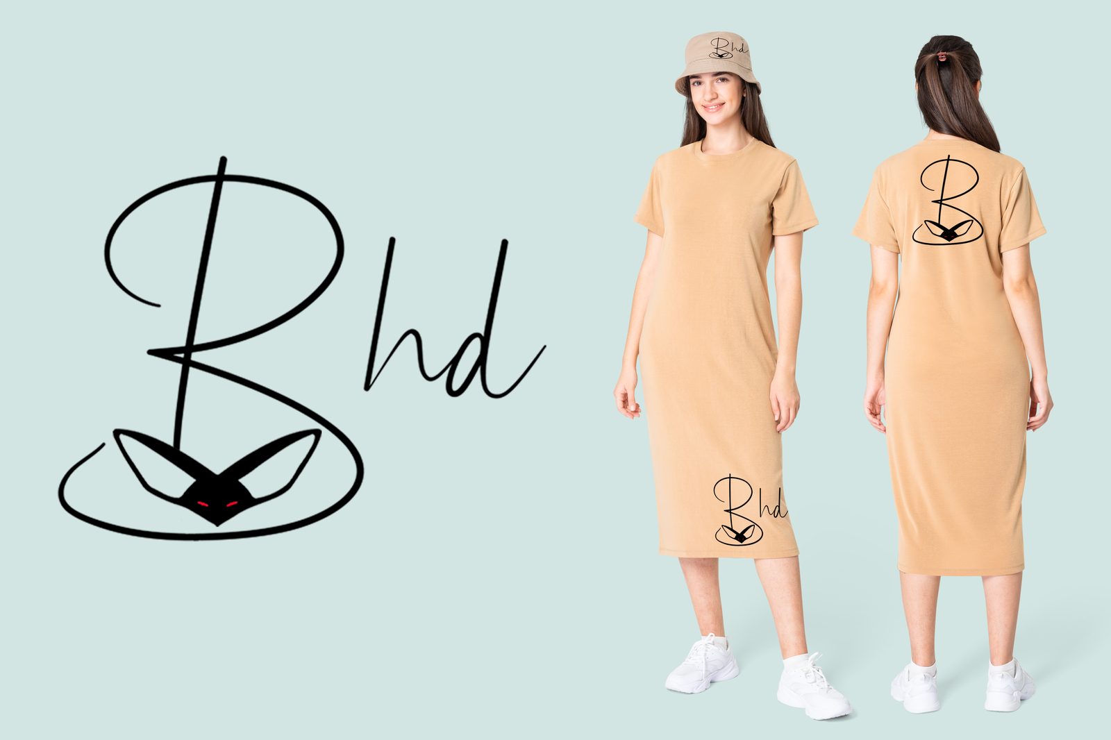 Robe t-shirt femme BHD, camel