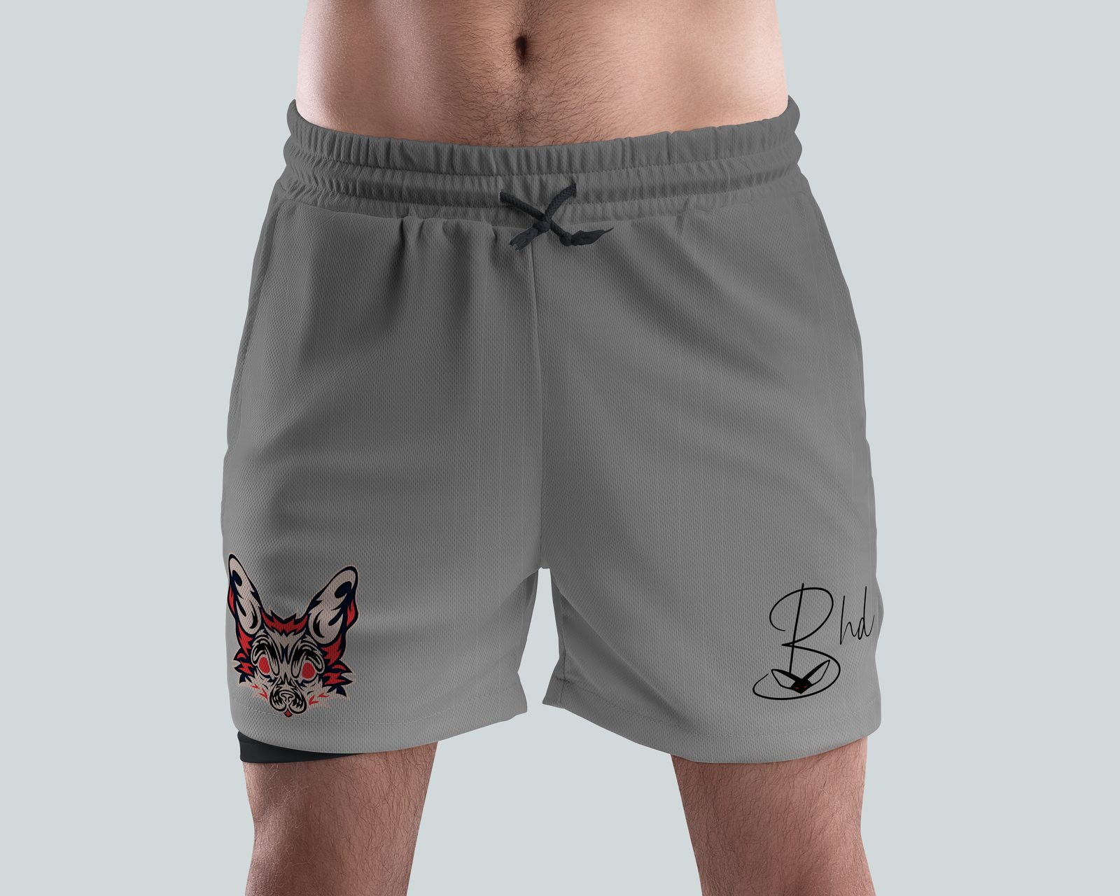 Short MMA homme BHD, gris