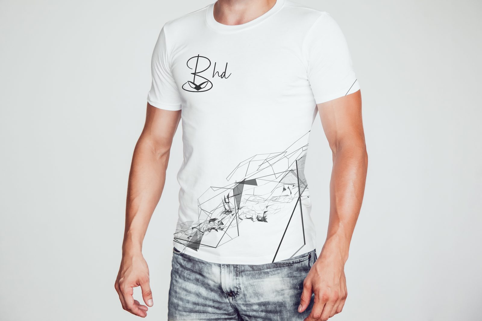T-shirt homme BHD motif géométrique