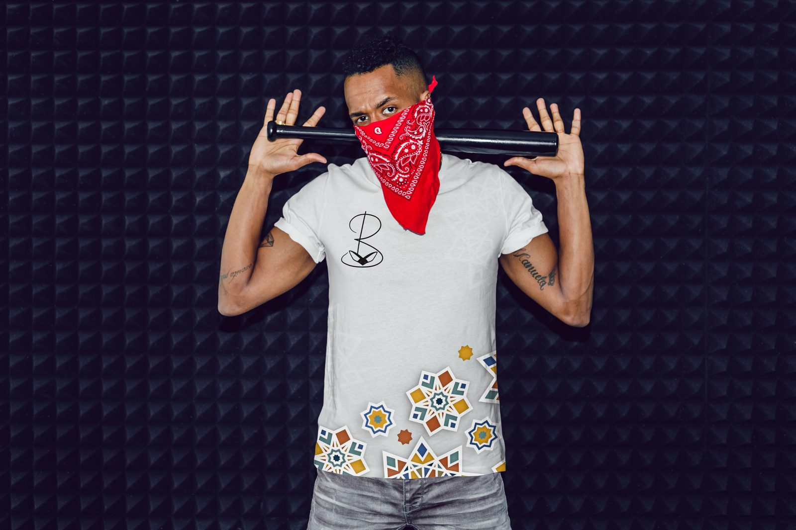 T-shirt homme BHD motif mosaïque
